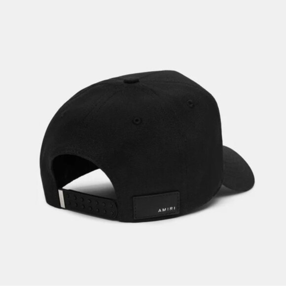 Amiri Quad MA Logo Hat Full Canvas Hat Cap Adjustable -Black - Picture 3 of 8
